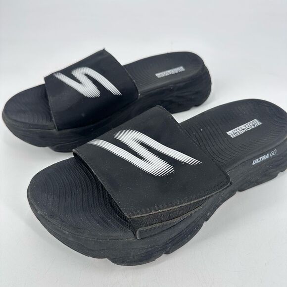 Skechers Mens Max Cushioning Mizumi Slide Sandals Size 7 Women’s size 9 Goga Mat - Picture 2 of 7